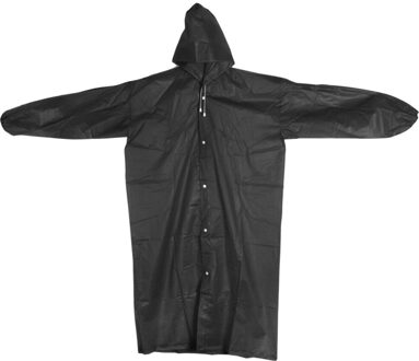 Regenjas Hooded Poncho Ondoordringbare Camping Regenkleding Chubasquero Elastische Manchetten Poncho Waterdicht Hooded Regenjas zwart