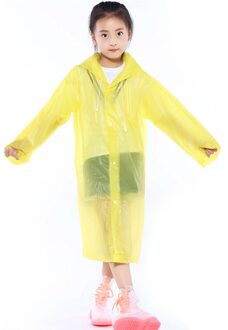 Regenjas Kinderen Van Transparante Waterdichte Hooded Eva Regen Poncho Voor Kid In Buiten Wandelen Regenkleding Uniform Code Kids Regenjas geel