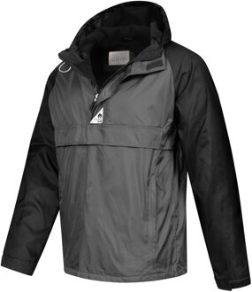 regenjas voor heren – donker grijs-zwart - 3XL