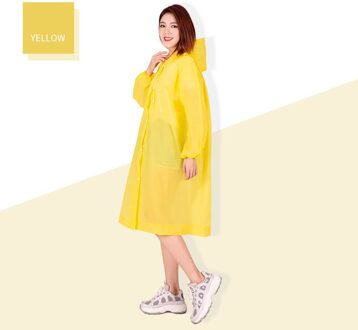 Regenjas Vrouwen Mannen Dames Regen Jas Kleding Ademend Dames Lange Regenjassen Draagbare Waterafstotend Regen Jas geel