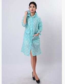 Regenjas vrouwen poncho waterdichte lange dots, Outdoors Regen Jas Ponchos Jassen Vrouwelijke mantel Chubasqueros Mujer Licht Groen