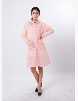 Regenjas vrouwen poncho waterdichte lange dots, Outdoors Regen Jas Ponchos Jassen Vrouwelijke mantel Chubasqueros Mujer Roze