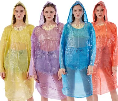 Regenkleding Jassen Mannen Vrouwen Waterdichte Lange Hooded Transparante Mode Regenjas Stofdicht Wegwerp Kleding Covers Regen Jas 100g Pullover