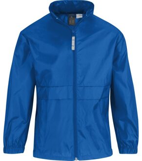 Regenkleding voor jongens/meisjes kobaltblauw - Sirocco windjas/regenjas voor kinderen 3-4 jaar (98/104) kobalt
