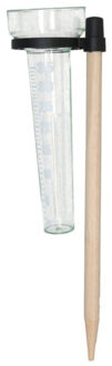 Regenmeter - kunststof/hout - 37x10 cm - neerslagmeter