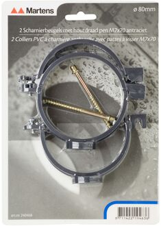 Regenpijpbeugel Schroefankers - 80mm - Antraciet - 2 Stuks