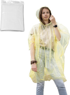 Regenponcho - transparant - wegwerp - voor volwassenen - one size fitts all - capuchon - Regenponcho's