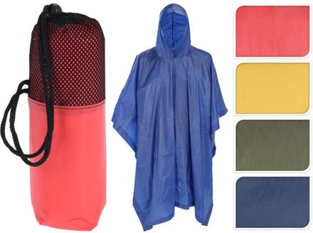 Regenponcho volwassenen in opbergtas verschillende
