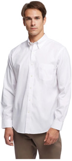 Regent Regelijke FIT NIONURS-overhemd, Pinpoint Stretch, knoop-down kraag Brooks Brothers , White , Heren - M,S,Xs