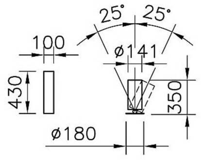 Regent Stream Table smal digital 143W 380 zwart