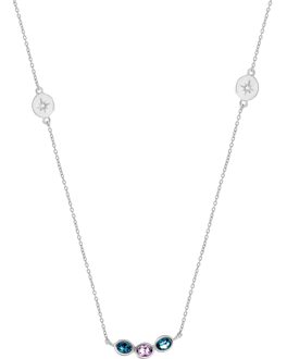 'Regula' Dames 925 Sterling Zilver Set: Halsketting + Oorbellen + Ring - Zilver SET-7578 - R 1/2