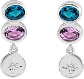 'Regula' Dames 925 Sterling Zilveren Oorknopjes - Zilver ZO-7578 - One Size