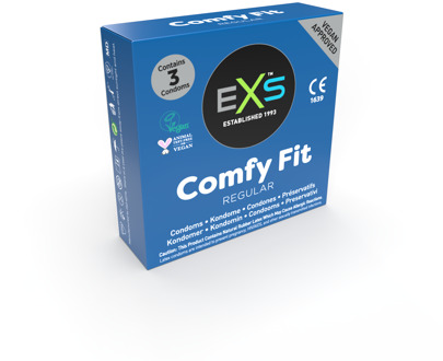 Regular Comfy Fit Condooms 3 stuks Transparant - 53 (omtrek 11-11,5 cm)