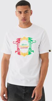 Regular Embroidered Graphic T-Shirt, White - L