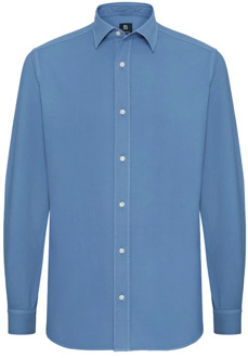Regular Fit Katoenen Overhemd Boggi Milano , Blue , Heren - 2Xl,Xl,L,M,S,Xs