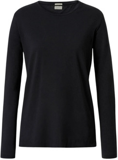 Regular Fit Longsleeve T-shirt Massimo Alba , Black , Dames - L,M,S
