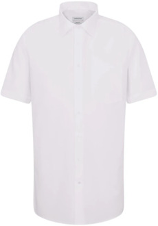 Regular Fit overhemd korte mouw - wit - boordmaat 39