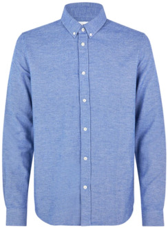 Regular Fit Overhemd met Lange Mouwen Samsøe Samsøe , Blue , Heren