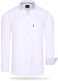 Regular fit overhemd white Wit - XXL