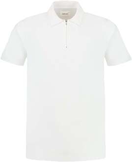 Regular fit polo ss knitwear off white Wit - XL
