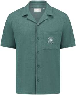 Regular fit shortsleeve shirt faded green Groen - M