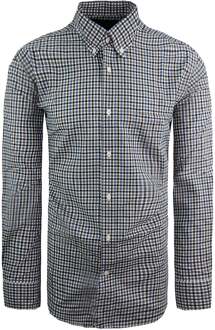 Regular Heren Blauw Twill Overhemd - S