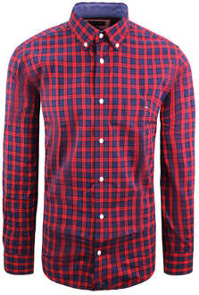 Regular Heren Rood Oxford Overhemd - S