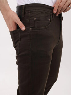 Regular stretch jeans spijkerbroek Bruin - 33
