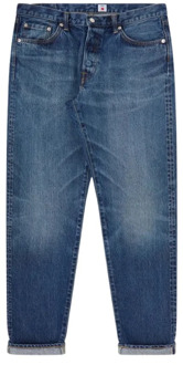 Regular Tapered Donkere Gewassen Denim Jeans Edwin , Blue , Heren - W32,W36,W30,W31,W34,W33