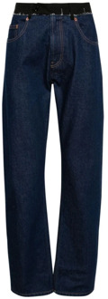 Reguliere Jeans in Blauwe Denim MM6 Maison Margiela , Blue , Heren - W34,W31,W36,W32,W33,W30