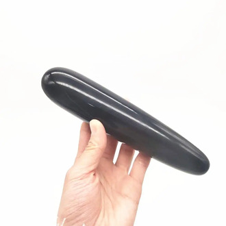 Reiki Stick 18 cm natural crystal Obsidian massage stick Crystal healing stone dildo Massage Polished Metaphysical Healing Wand