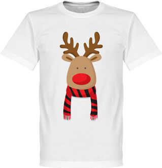 Reindeer Supporter T-Shirt - Rood/Zwart - M