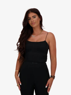 Reinders Dames crop top seamless - maat M Zwart