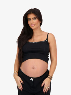 Reinders Dames pyjama top bow ruffles pj zwart - S