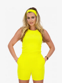 Reinders Dames tank top long lemon yellow Geel - XS