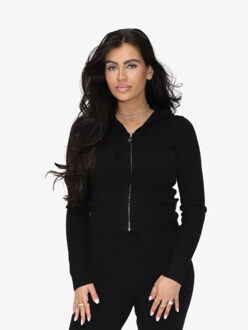 Reinders Molly zipper cardigan Zwart - 36