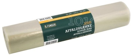 Reiniging G. Funder Plastic Trash Bags Clear 120 L Extra Strong Quality 10 st