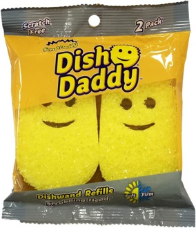 Reiniging Scrub Daddy Dish Daddy Wandvervangingskop Geel 1 st