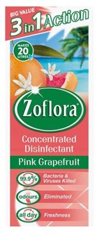 Reiniging Zoflora Geconcentreerd Desinfectiemiddel Pink Grapefruit 500 ml