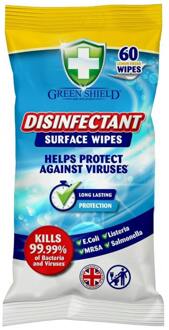Reinigingsdoekjes Green Shield Disinfectant Surface Wipes Lemon Fresh 60 st