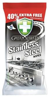 Reinigingsdoekjes Green Shield Roestvrijstalen Doekjes 70 st