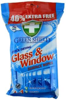 Reinigingsdoekjes Green Shield Snel Droogglas En Raamoppervlakdoekjes 70 st