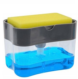 Reinigingsvloeistof Schuim Dispenser Container Handpers Zeep Organisator Keuken Cleaner Tool Zeep Pomp Dispenser Met Spons Houder 01