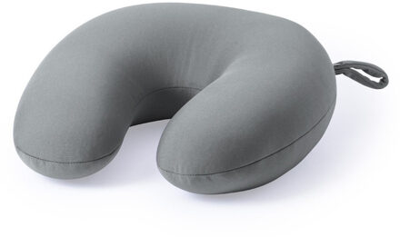 Reis kussen - Nek kussens - grijs - 30 cm - Reiskussens voor onderweg - polyester