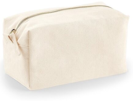 Reis toilettas/etui naturel 21 cm voor heren/dames - Toilettassen Beige