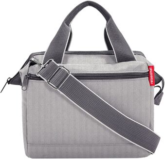 Reisenthel Allrounder Cross Shoulderbag herringbone grey damestas Grijs - H 24 x B 22 x D 13 cm