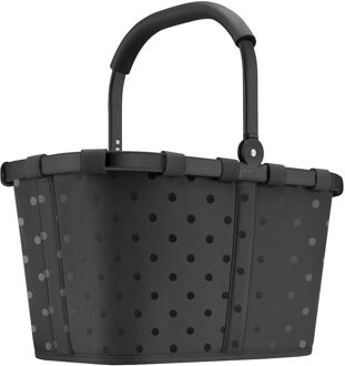 Reisenthel boodschappentas Frame glossy dots black Zwart - H 29 x B 48 x D 28 cm
