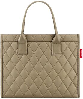 Reisenthel Daily Shopper rhombus olive damestas Groen - H 35 x B 42 x D 17 cm