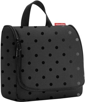 Reisenthel Kids Toiletbag glossy dots black toilettas Zwart - H 20 x B 23 x D 10 cm
