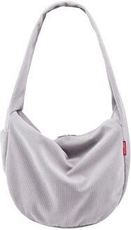 Reisenthel Moonbag Cord grey schoudertas dames Grijs - H 33 x B 48 x D 14 cm